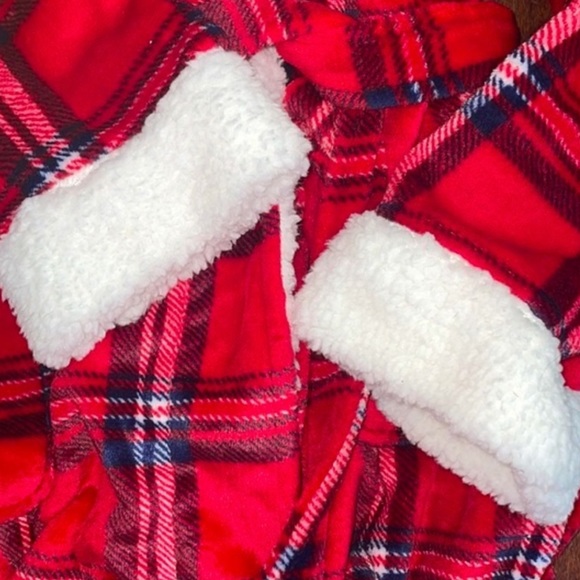 Peaches and Dreams Reindeer Plaid Bathrobe NWT - Picture 9 of 9